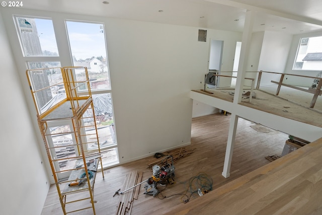 interior space featuring hardwood / wood-style flooring