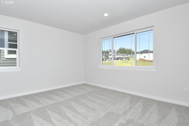 view of carpeted spare room