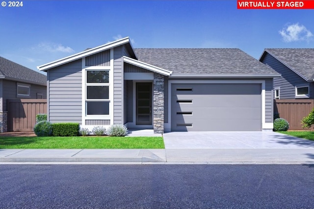 view of front facade featuring a garage