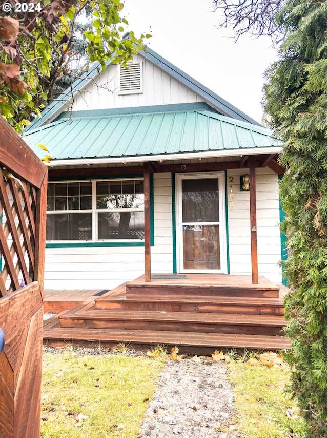 view of rear view of property