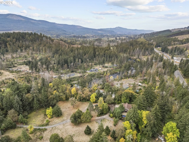 aerial view featuring a mountain view