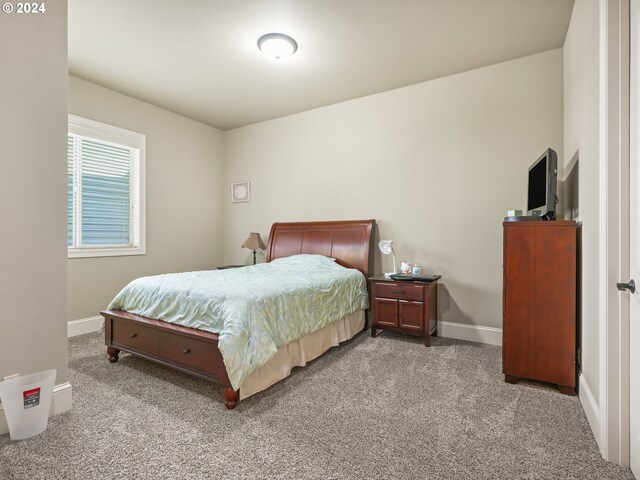 bedroom with carpet