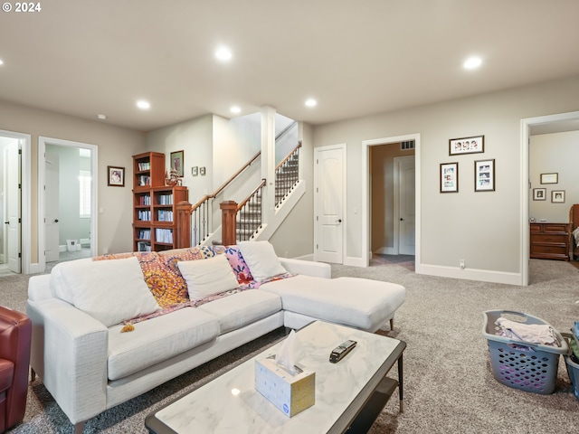 view of carpeted living room