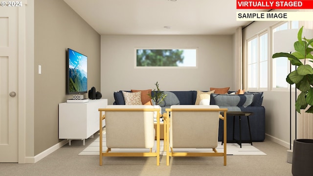 view of carpeted living room