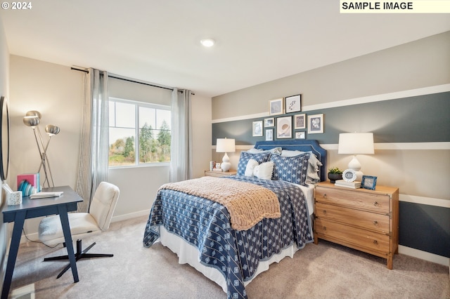 view of carpeted bedroom