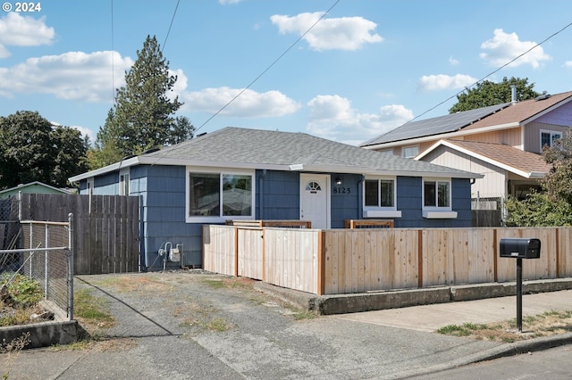 view of bungalow-style home