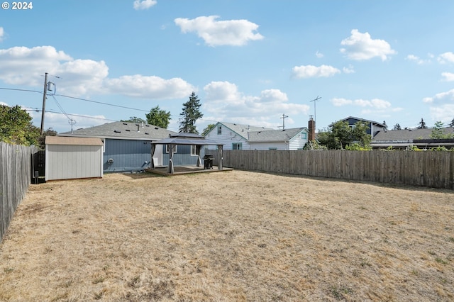 view of yard featuring a gazebo