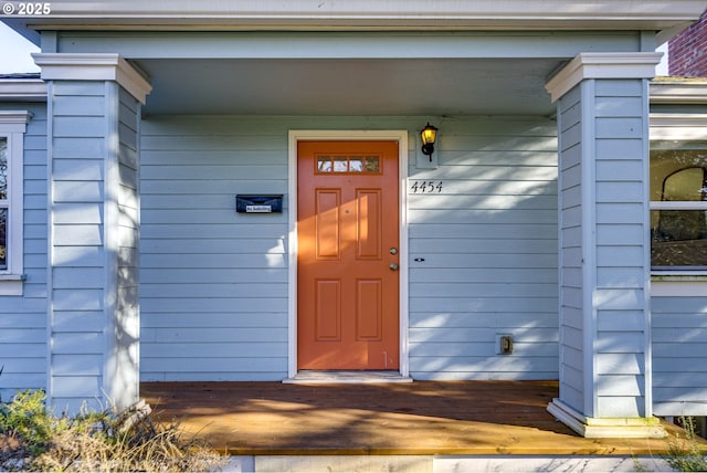 view of doorway to property