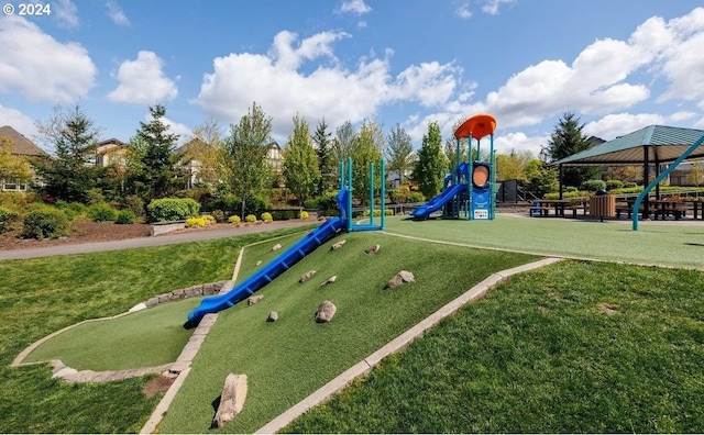14845 NW Shackelford Rd, Portland, OR 97229 - community jungle gym featuring a yard and a gazebo