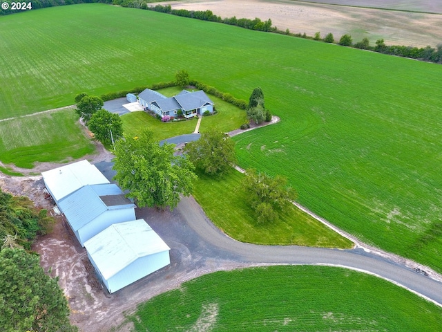 aerial view featuring a rural view