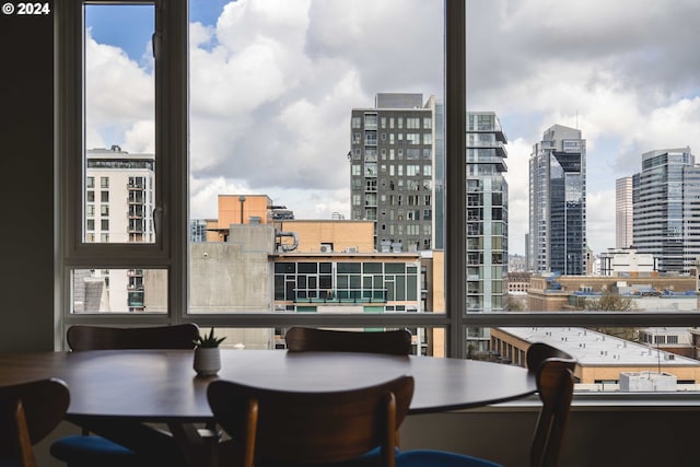 balcony featuring a city view