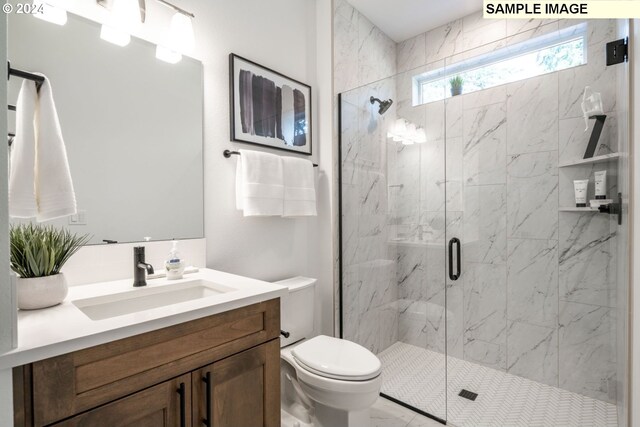3600 N 11th Cir, Ridgefield, WA 98642 - bathroom with vanity and a marble finish shower