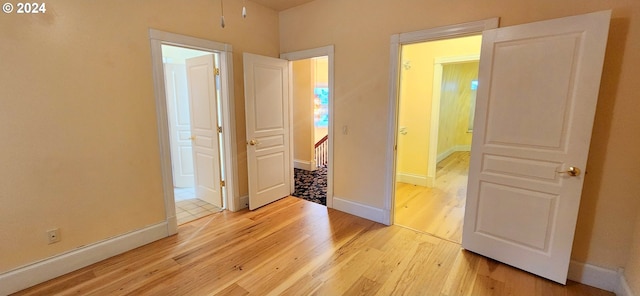 interior space featuring light wood-type flooring