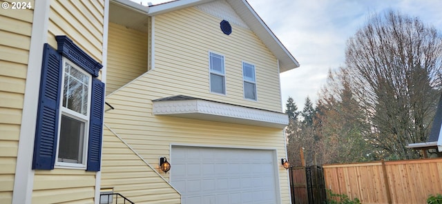 view of home's exterior featuring a garage