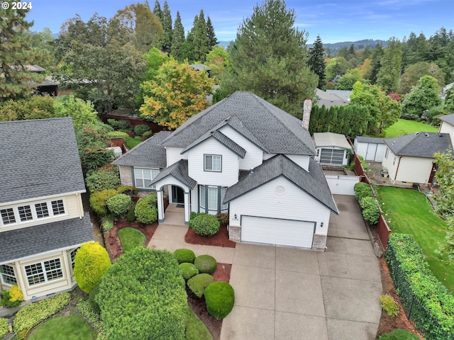 birds eye view of property