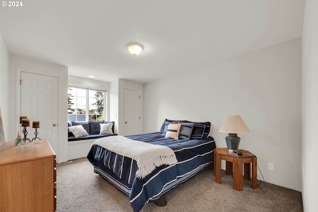 bedroom featuring carpet flooring