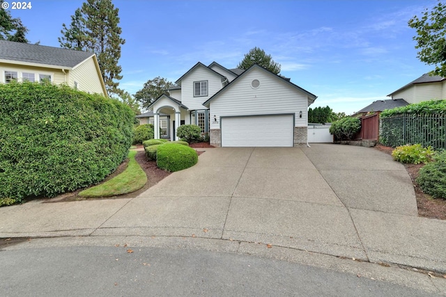 view of front of house featuring a garage