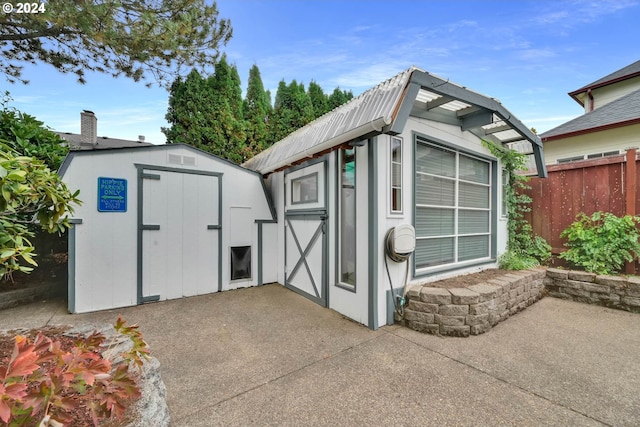 view of outbuilding