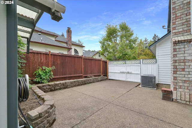 view of patio with central AC unit