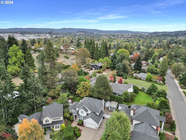 bird's eye view featuring a mountain view