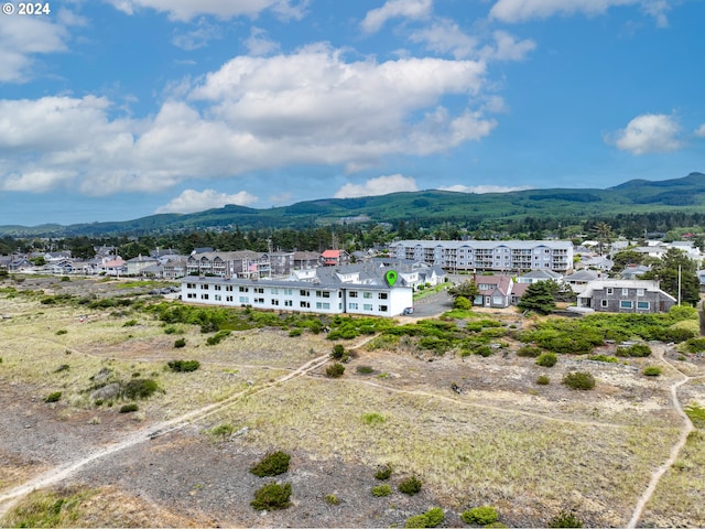 bird's eye view featuring a mountain view