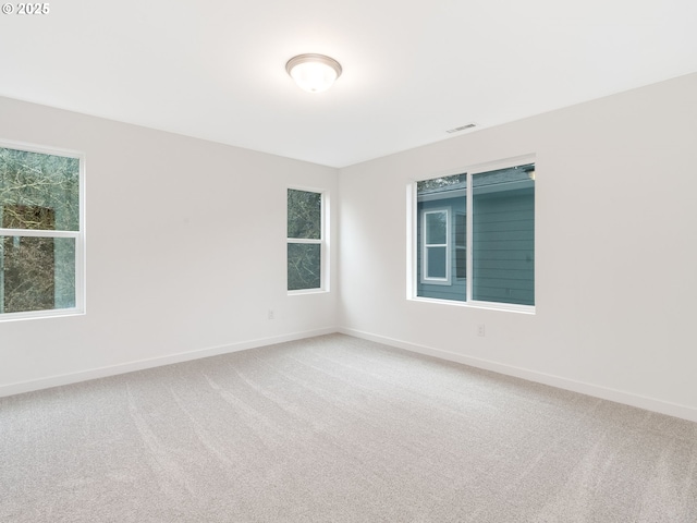 carpeted spare room with plenty of natural light