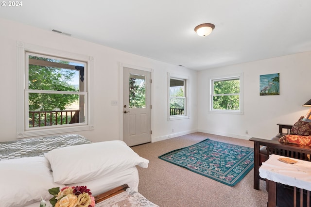 view of carpeted bedroom