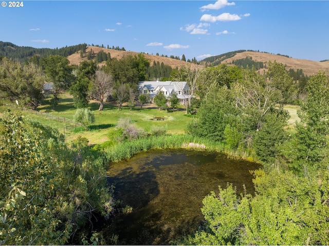 property view of mountains with a rural view