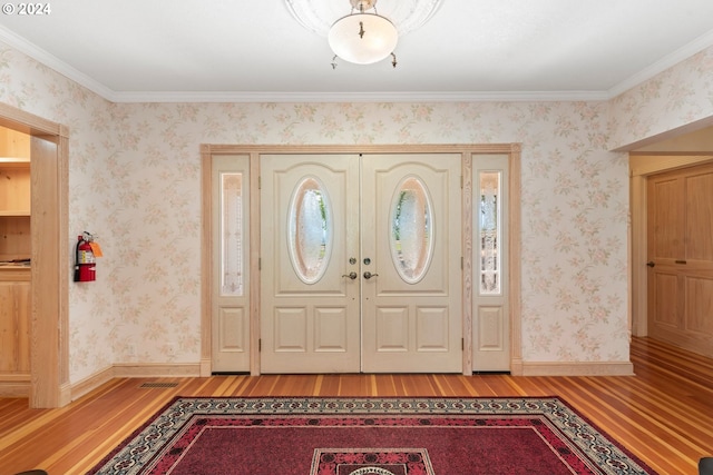 foyer featuring hardwood / wood-style flooring