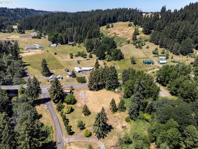 bird's eye view with a rural view