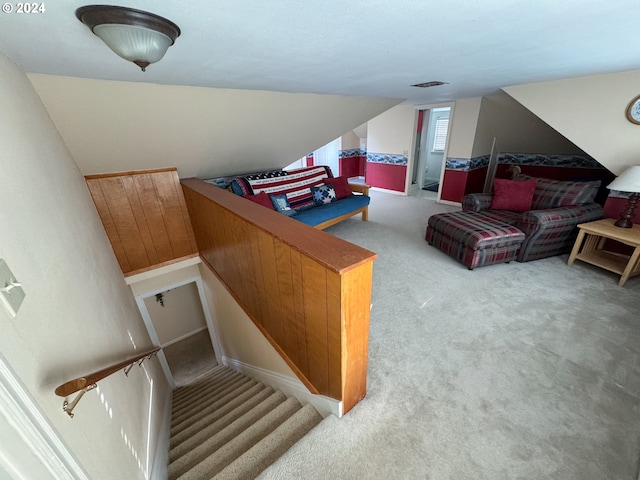 5716 Duniway Ave, Gladstone, OR 97027 - interior space featuring carpet and vaulted ceiling