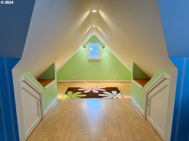 5716 Duniway Ave, Gladstone, OR 97027 - bonus room featuring vaulted ceiling, wood finished floors, and baseboards