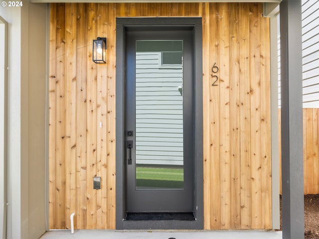 view of doorway to property