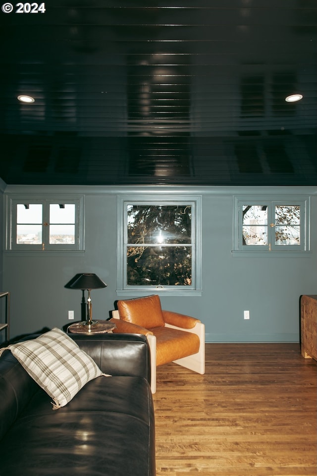 living room featuring hardwood / wood-style flooring