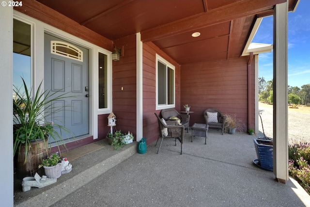 view of patio with covered porch