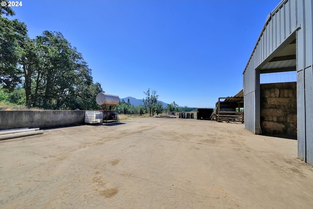 view of road with a mountain view