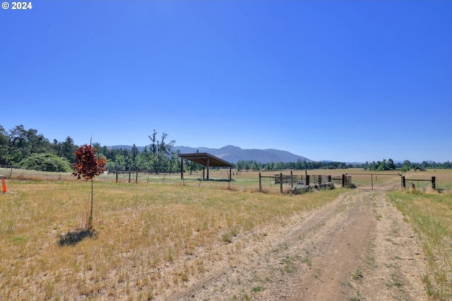 exterior space featuring a rural view