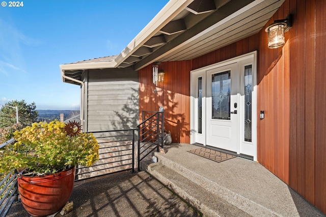 view of doorway to property