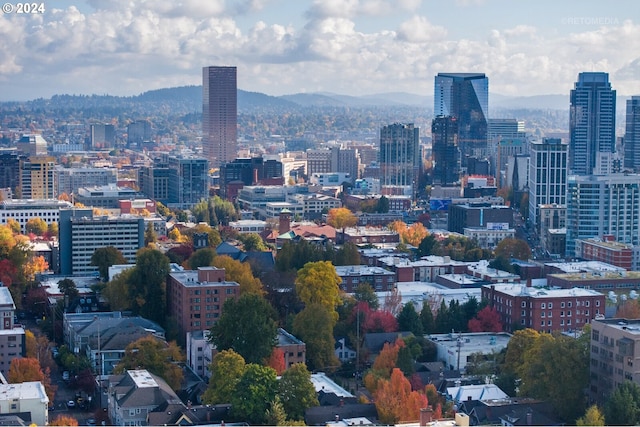 view of city with a mountain view