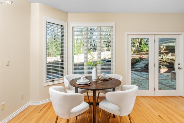 dining room featuring wood-type flooring