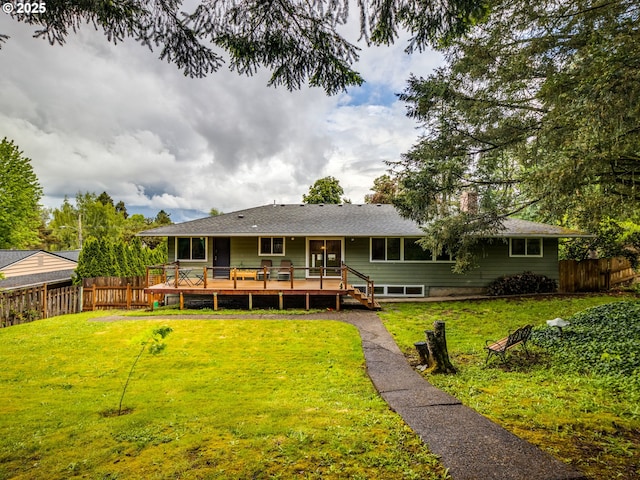 15836 SW Division St, Sherwood, OR 97140 - back of property with a deck and a chimney