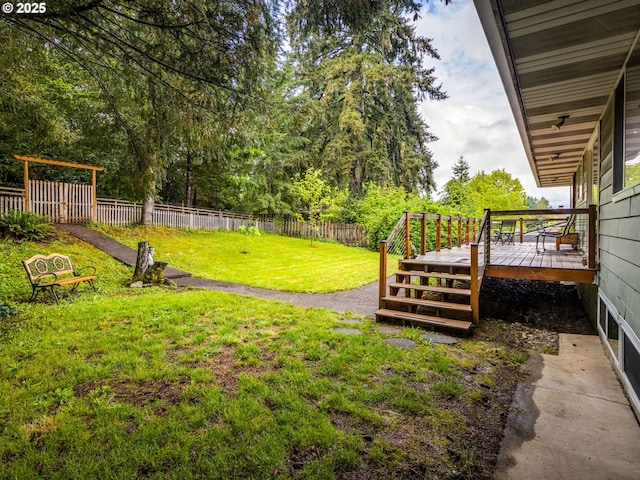 15836 SW Division St, Sherwood, OR 97140 - view of yard with a deck