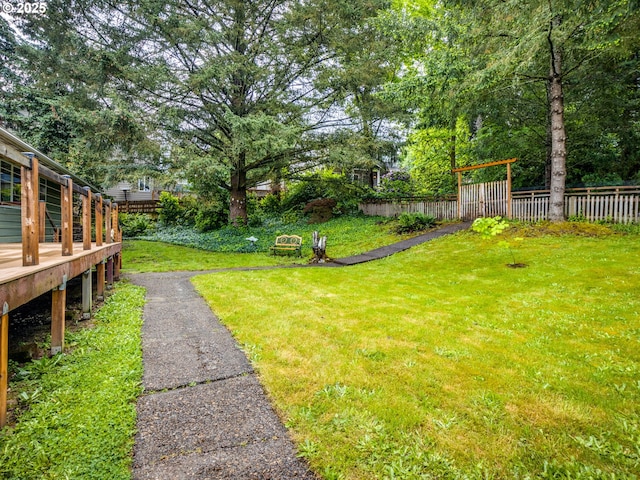 15836 SW Division St, Sherwood, OR 97140 - view of yard featuring a deck