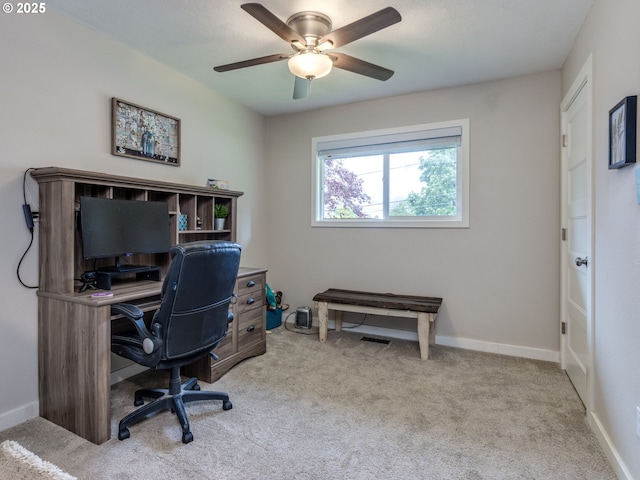 15836 SW Division St, Sherwood, OR 97140 - carpeted office space featuring ceiling fan and baseboards