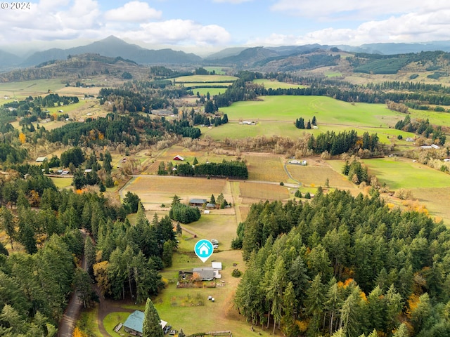 386 Longview Dr, Elkton, OR 97436 - aerial view of sparsely populated area with a mountain backdrop
