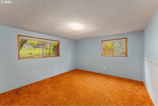 386 Longview Dr, Elkton, OR 97436 - spare room featuring carpet flooring, healthy amount of natural light, and a textured ceiling
