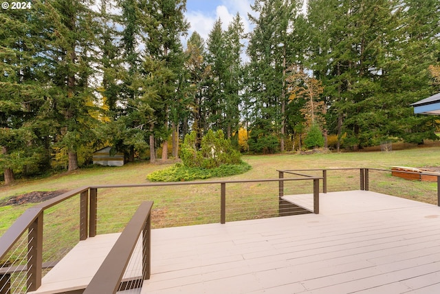 386 Longview Dr, Elkton, OR 97436 - wooden terrace featuring a yard