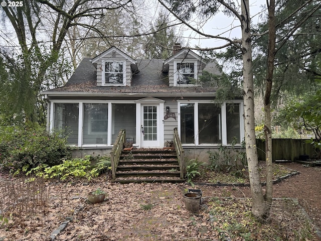 view of cape cod home