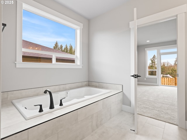 2891 NE Currin Creek Dr, Estacada, OR 97023 - full bathroom featuring tile patterned flooring and a garden tub