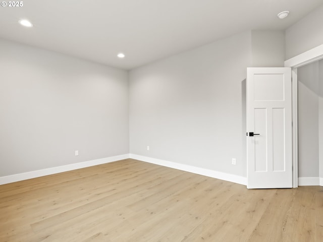 2891 NE Currin Creek Dr, Estacada, OR 97023 - unfurnished room featuring baseboards, light wood-style flooring, and recessed lighting